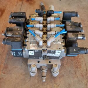 Manifold de Válvulas Solenoides Pneumáticas MICRO 24V – Conjunto Modular para Automação Industrial