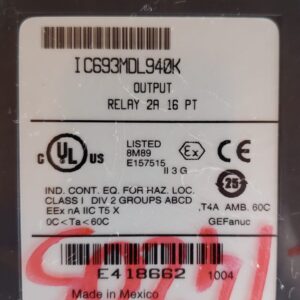 Módulo de Saída Relé 16 Pontos GE Fanuc IC693MDL940K 2A