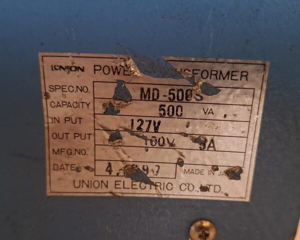 Transformador Union Electric MD-500S 500 VA – Entrada 127 V / Saída 100 V - Image 2