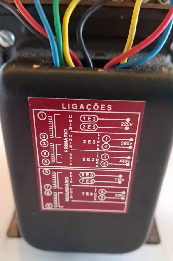 Transformador de Comando Líder TC 200VA Entrada 220/380/440V Saída 110/220V​ - Image 4