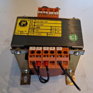 Transformador de Comando Minuzzi 20TMC029 200VA Entrada 220/380/440V Saída 110/220V Usado